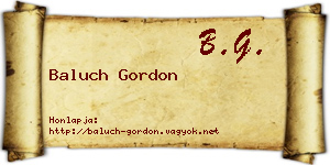 Baluch Gordon névjegykártya